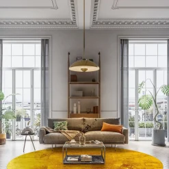 Round Rug - Benali (gold) -Viscose Rugs Shop dt70261 101.benali 160xyuvarlaka.jpg