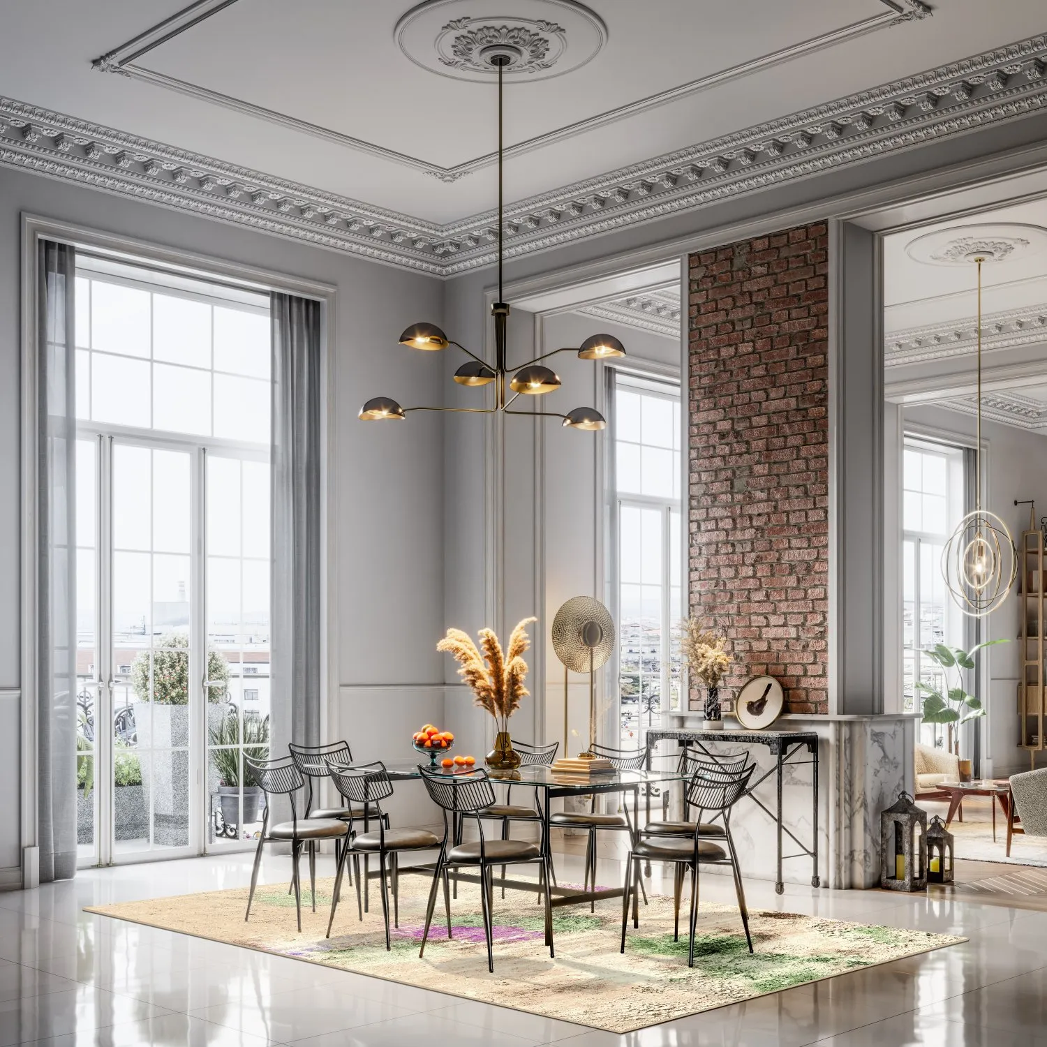 Wilton Rug - Dimos (beige/multi) 4 Wilton Rug - Dimos (beige/multi) - Image 2