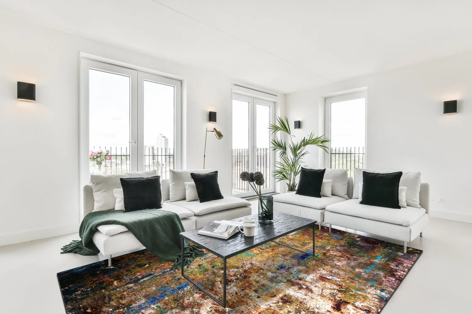 Wilton Rug - Trepito (brown/blue/multi) 4 Wilton Rug - Trepito (brown/blue/multi) - Image 2