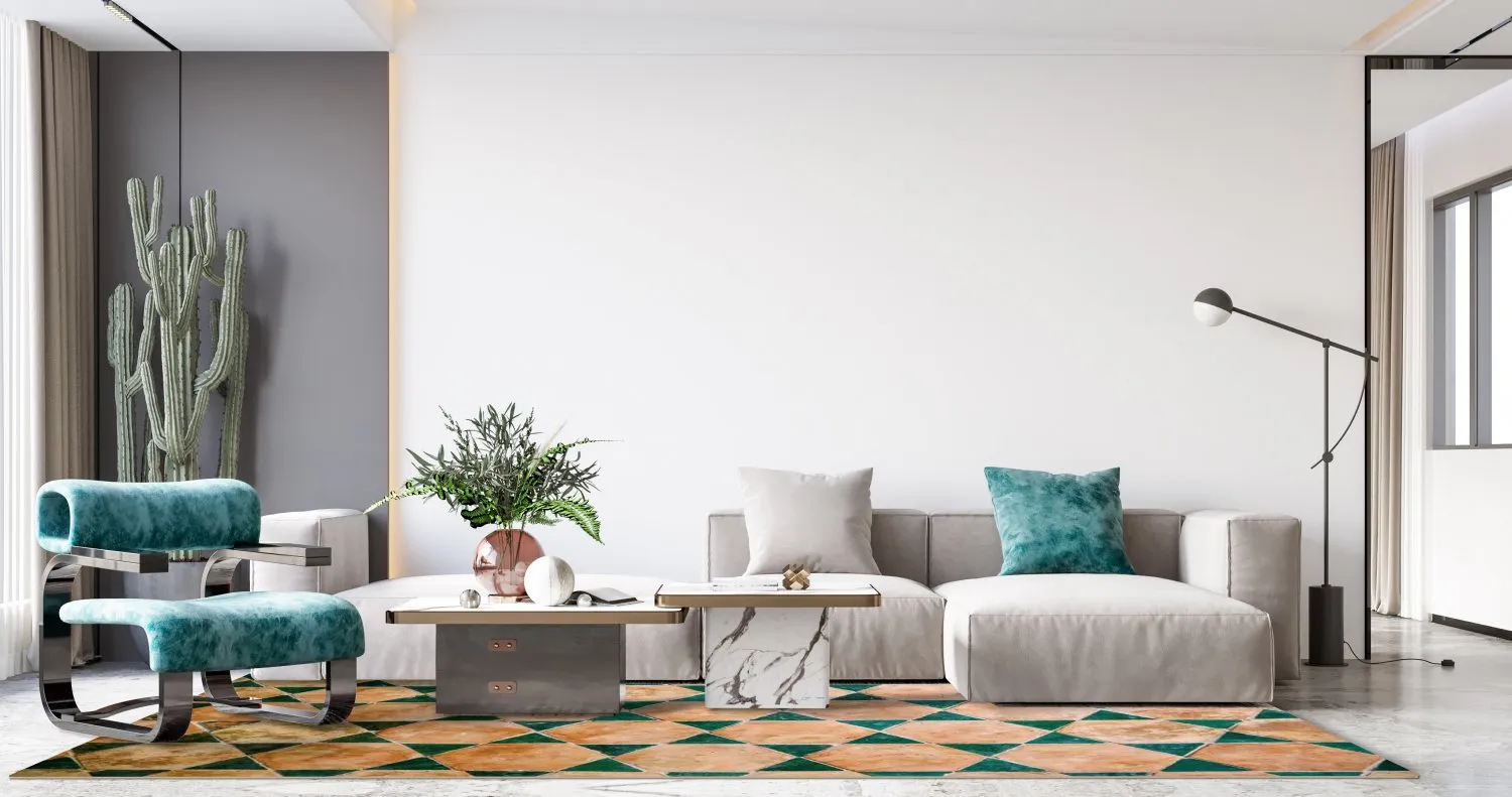 Wilton Rug - Calvi (beige/grön) 4 Wilton Rug - Calvi (beige/grön) - Image 2