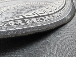 Round Rug - Amer (black/white) -Viscose Rugs Shop fallin1.jpg