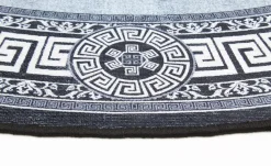 Round Rug - Amer (black/white) -Viscose Rugs Shop fallin2 87973.jpg
