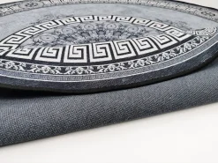 Round Rug - Amer (black/white) -Viscose Rugs Shop fallin2.jpg