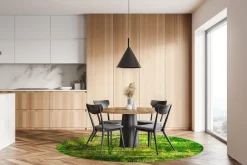 Round Rug - Padron (grön) -Viscose Rugs Shop gron7b.jpg