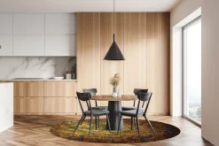 Round Rug - Leiria (guld) -Viscose Rugs Shop guld3b.jpg