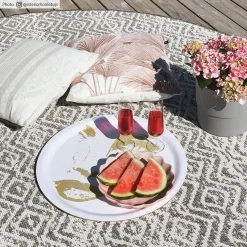 Round Rug - Harstad (grey) -Viscose Rugs Shop harstad gra.jpg