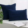 Cushion Cover - Striped Velvet 50 X 50 Cm (blue) 1 Cushion Cover - Striped Velvet 50 X 50 Cm (blue) -Viscose Rugs Shop homestripedvelvet col.13.jpg