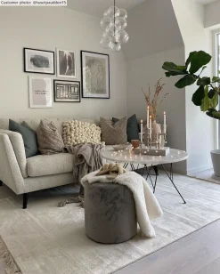 Wilton Rug - Art Silk (light Grey/beige) -Viscose Rugs Shop husetpaudden15 artsilkljusgrabeige.jpg