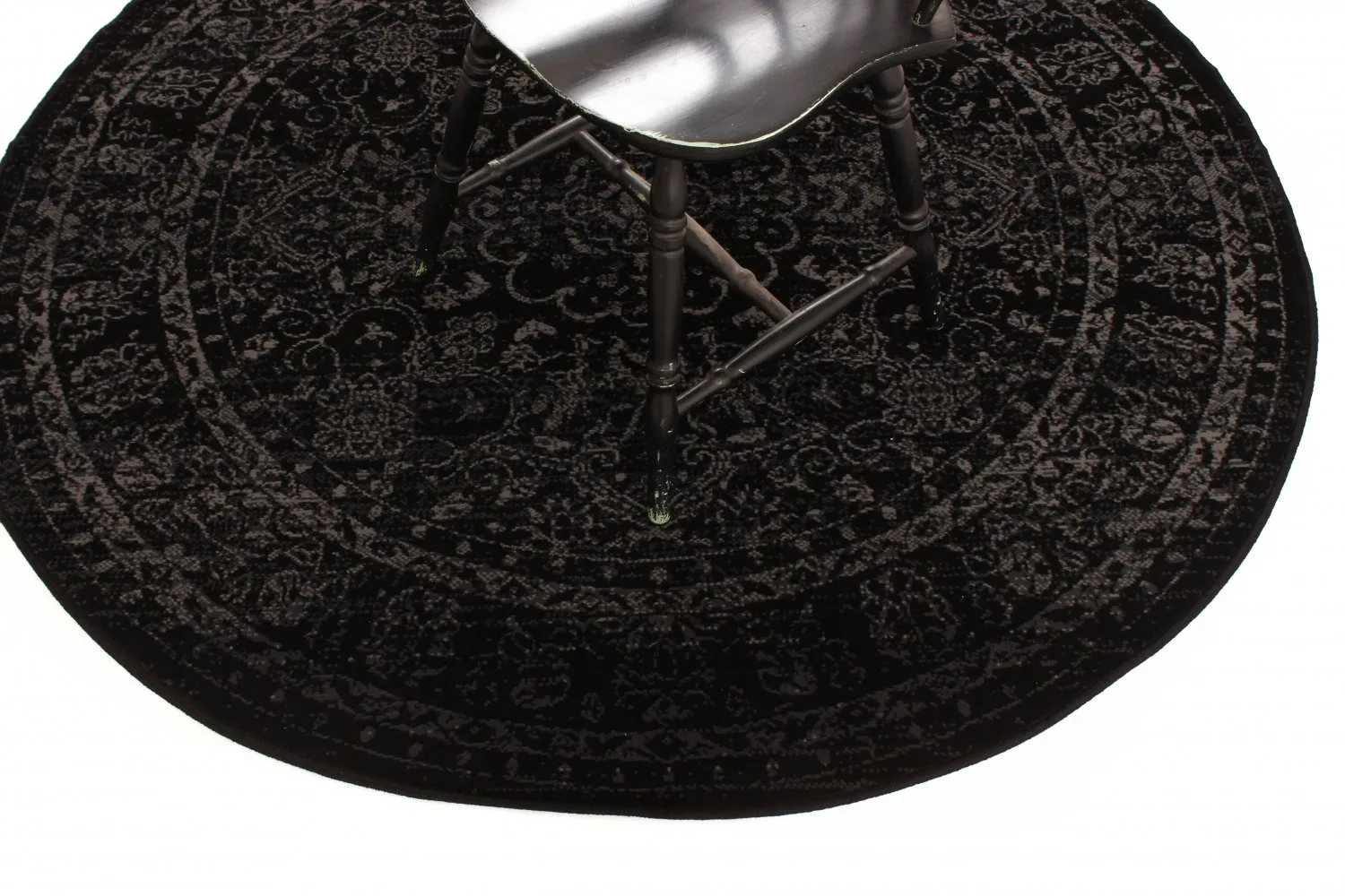 Round Rug - Peking Noble (black) 7 Round Rug - Peking Noble (black) - Image 5