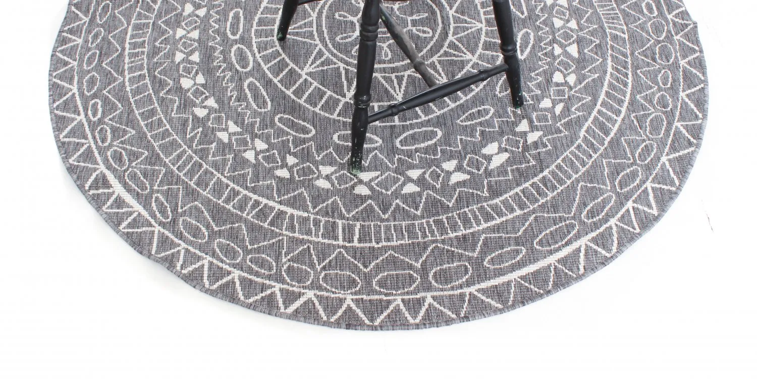 Round Rug - Brussels Diamond (grey) 5 Round Rug - Brussels Diamond (grey) - Image 3