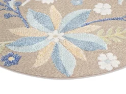 Round Rug - Indoor/Outdoor Hilo (multi) 12 Round Rug - Indoor/Outdoor Hilo (multi) -Viscose Rugs Shop in out hilo multi b0883a creamgrey matta carpet teppich 03rr.jpg