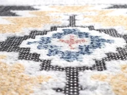 Round Rug - Indoor/Outdoor Sahara (blue/multi) 18 Round Rug - Indoor/Outdoor Sahara (blue/multi) -Viscose Rugs Shop in out sahara bla multi navy cream caprice b0906a lmb round matta carpet teppich 05rr.jpg