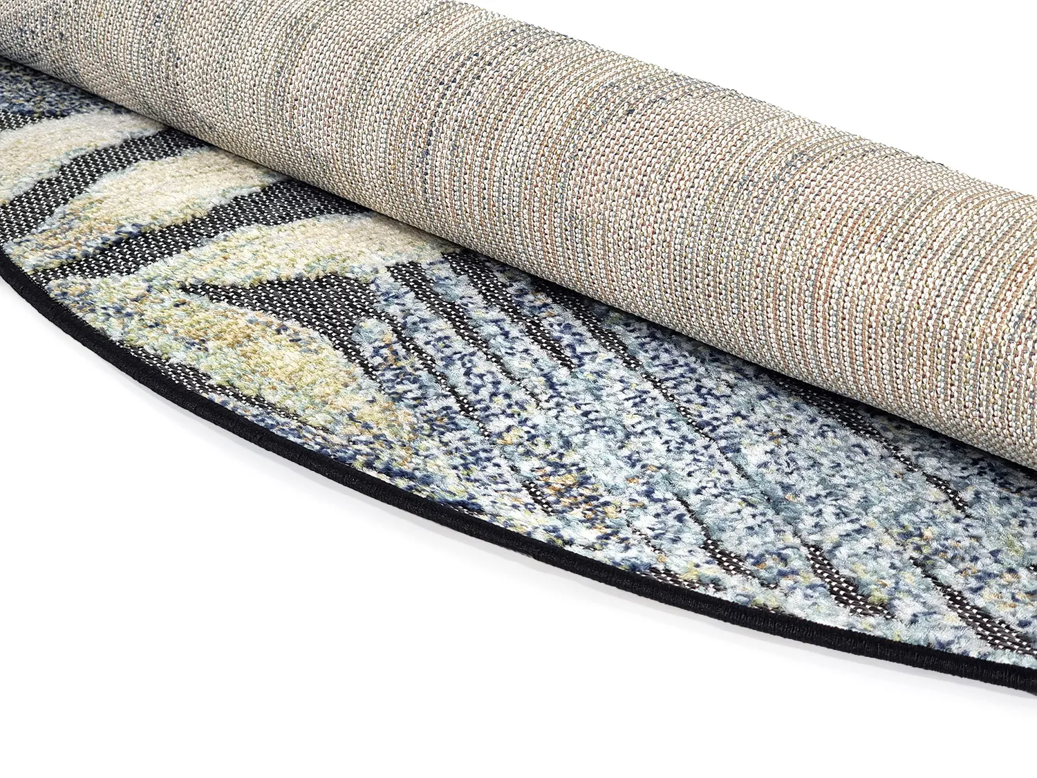 Round Rug - Indoor/Outdoor Maui (black/multi) - Image 3