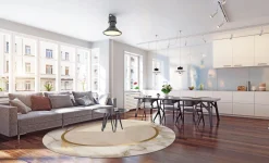 Round Rug - Cerasia (beige/white/gold) -Viscose Rugs Shop interi1 43415.jpg