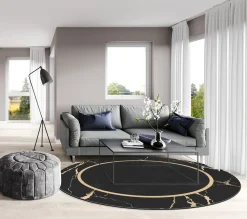 Round Rug - Cerasia (black/gold) -Viscose Rugs Shop interior 23 1212241777 2.1 colin.skd11197.col803.jpg