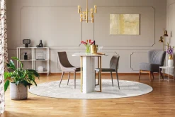 Round Rug - Abyar (grey) -Viscose Rugs Shop interior 38 parquet plant table and chair 1026598056 1.0 pera skd11155.801 dt20146.108.round .jpg