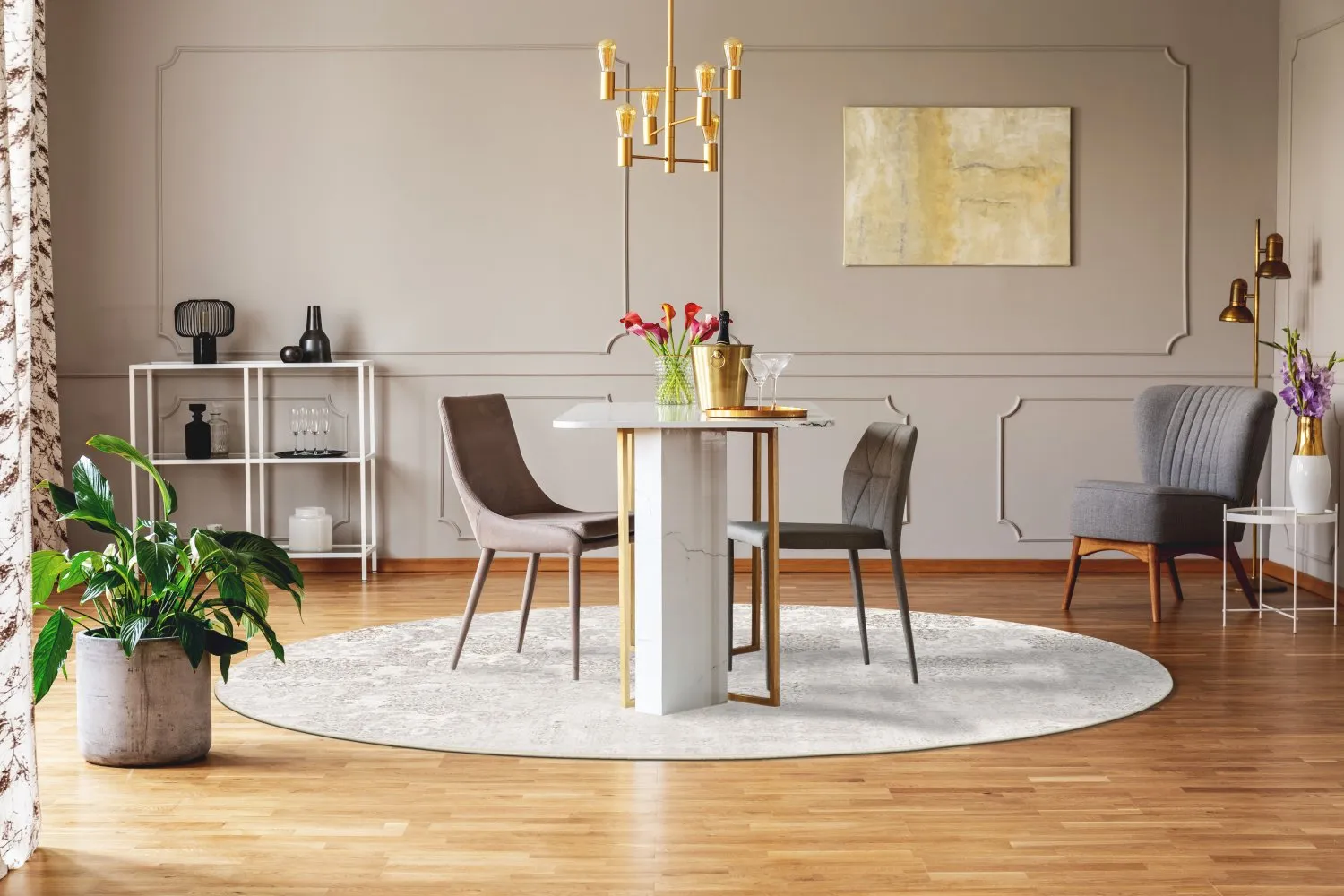 Round Rug - Abyar (grey) - Image 2