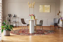 Round Rug - Idri (red/multi) -Viscose Rugs Shop interior 38 parquet plant table and chair 1026598056 1.0 usak skd11162.801 dt20404.102round.jpg