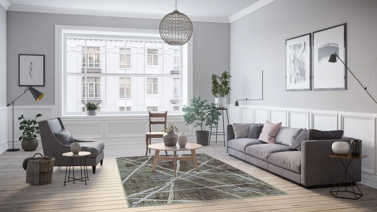 Wilton Rug - Lagos (grey) 4 Wilton Rug - Lagos (grey) - Image 2