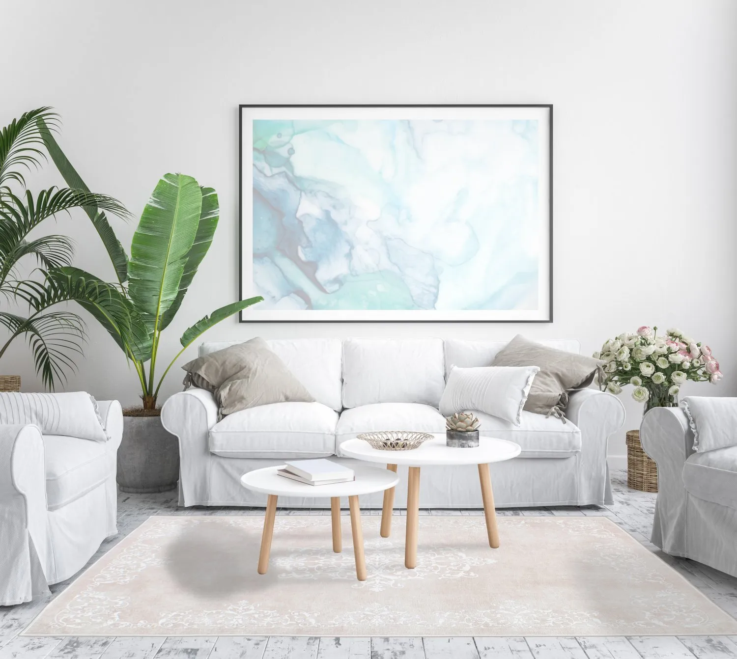 Wilton Rug - Santi (beige/white) 5 Wilton Rug - Santi (beige/white) - Image 3