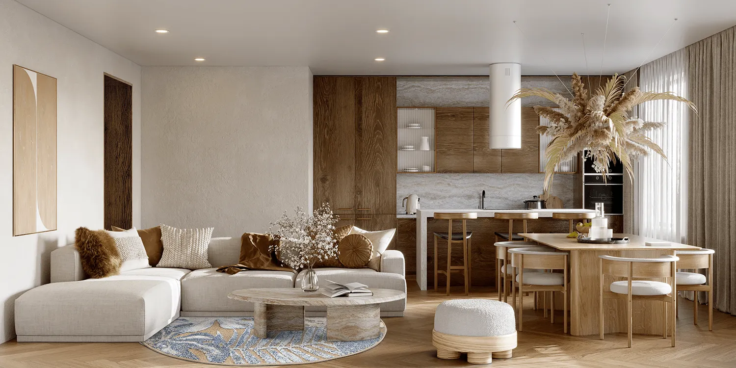 Round Rug - Indoor/Outdoor Maui (beige/multi) 5 Round Rug - Indoor/Outdoor Maui (beige/multi) - Image 3