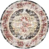 Round Rug - Javis (red/multi) -Viscose Rugs Shop javisrund.png