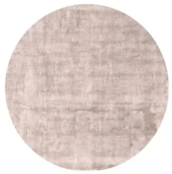 Round Rug - Jodhpur Special Luxury Edition Viscose (light Grey/beige)
