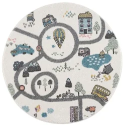Childrens Rugs - Town Round (multi)