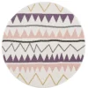 Childrens Rugs - Zigzag Round (multi)