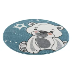 Childrens Rugs - Teddy Round (multi) -Viscose Rugs Shop kinderteppich anime 9386 blau 120x120 rund 6.jpg