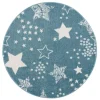 Childrens Rugs - Stars Round (blue)