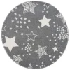 Childrens Rugs - Stars Round (grey)