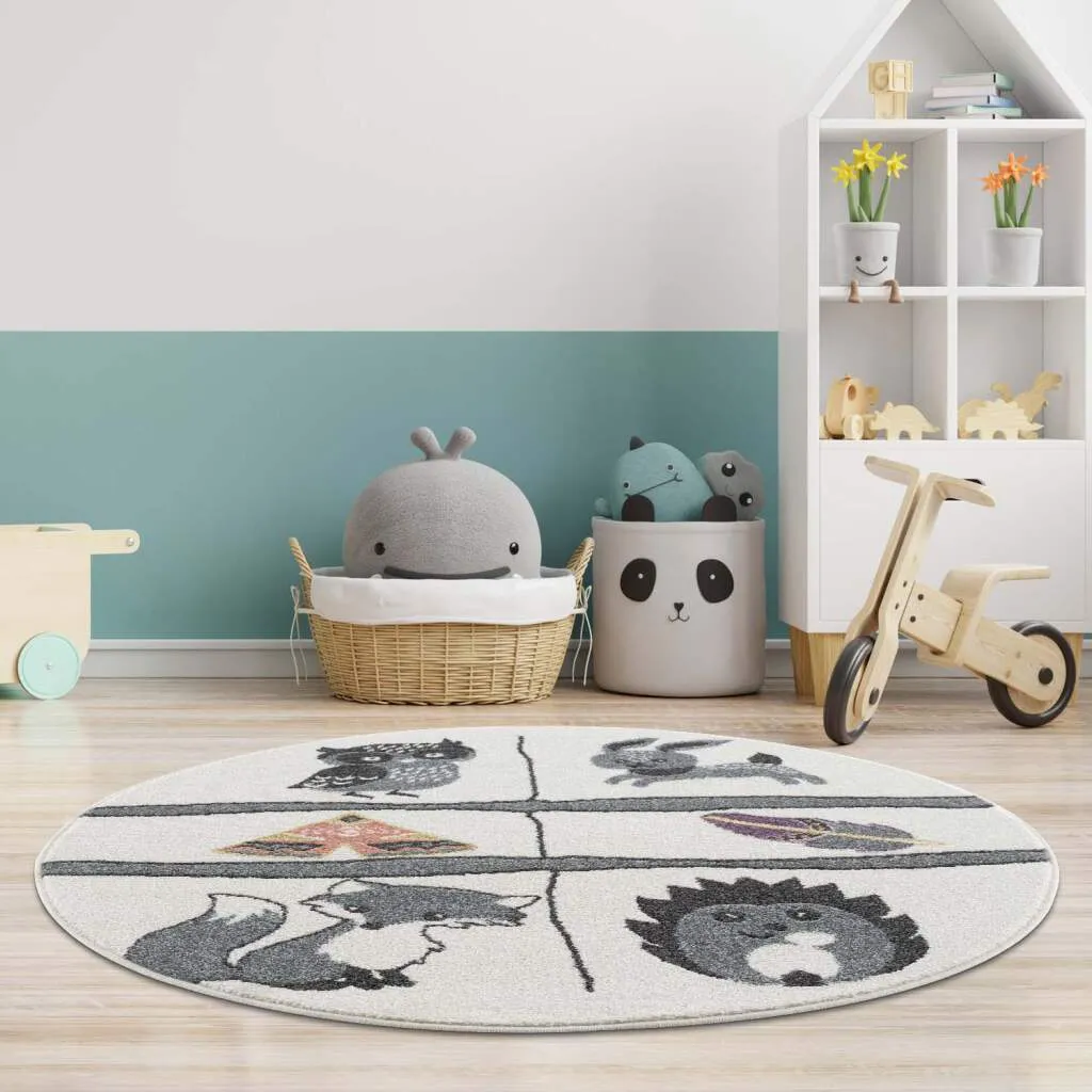Childrens Rugs - Animals Round (multi) 4 Childrens Rugs - Animals Round (multi) - Image 2