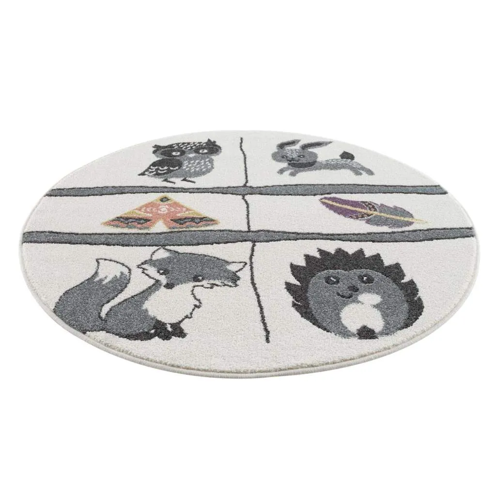 Childrens Rugs - Animals Round (multi) 6 Childrens Rugs - Animals Round (multi) - Image 4
