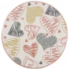 Childrens Rugs - Hearts Round (multi)