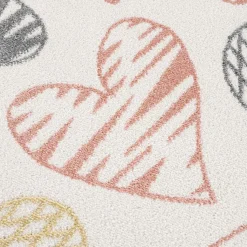 Childrens Rugs - Hearts Round (multi) -Viscose Rugs Shop kinderteppich anime 9392 multi 120x120 rund 3.jpg
