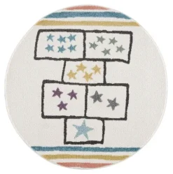 Childrens Rugs - Hopscotch Stars Round (multi)