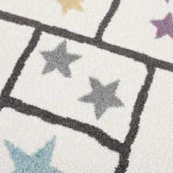 Childrens Rugs - Hopscotch Stars Round (multi) -Viscose Rugs Shop kinderteppich anime 9397 creme 120x120 rund 3.jpg