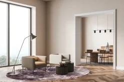 Round Rug - Sines (lila) 7 Round Rug - Sines (lila) -Viscose Rugs Shop lila5b .jpg