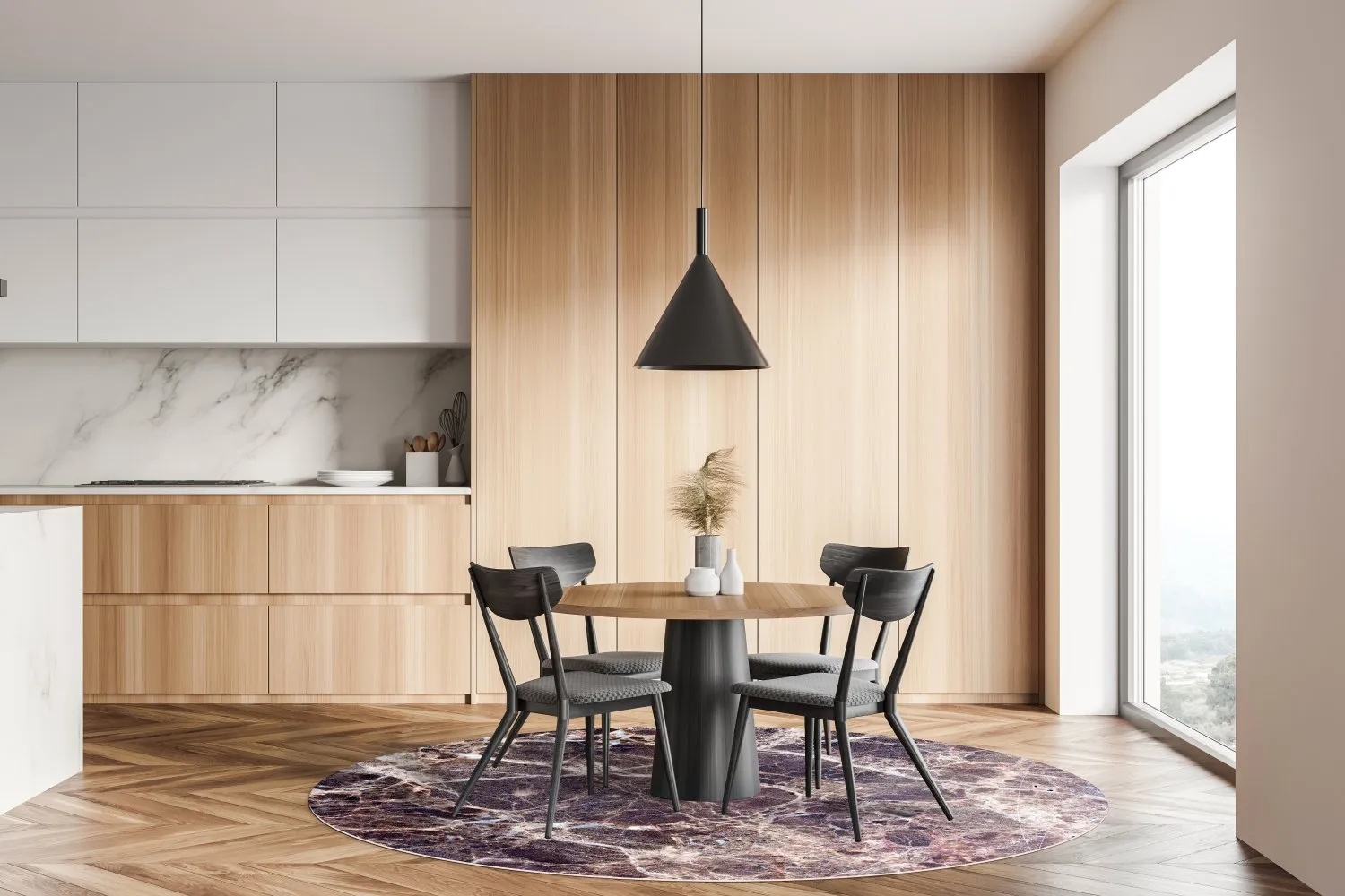 Round Rug - Sines (lila) 4 Round Rug - Sines (lila) - Image 2