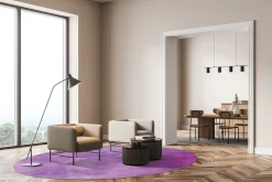 Round Rug - Guillos (lila) -Viscose Rugs Shop lila6a .jpg 2