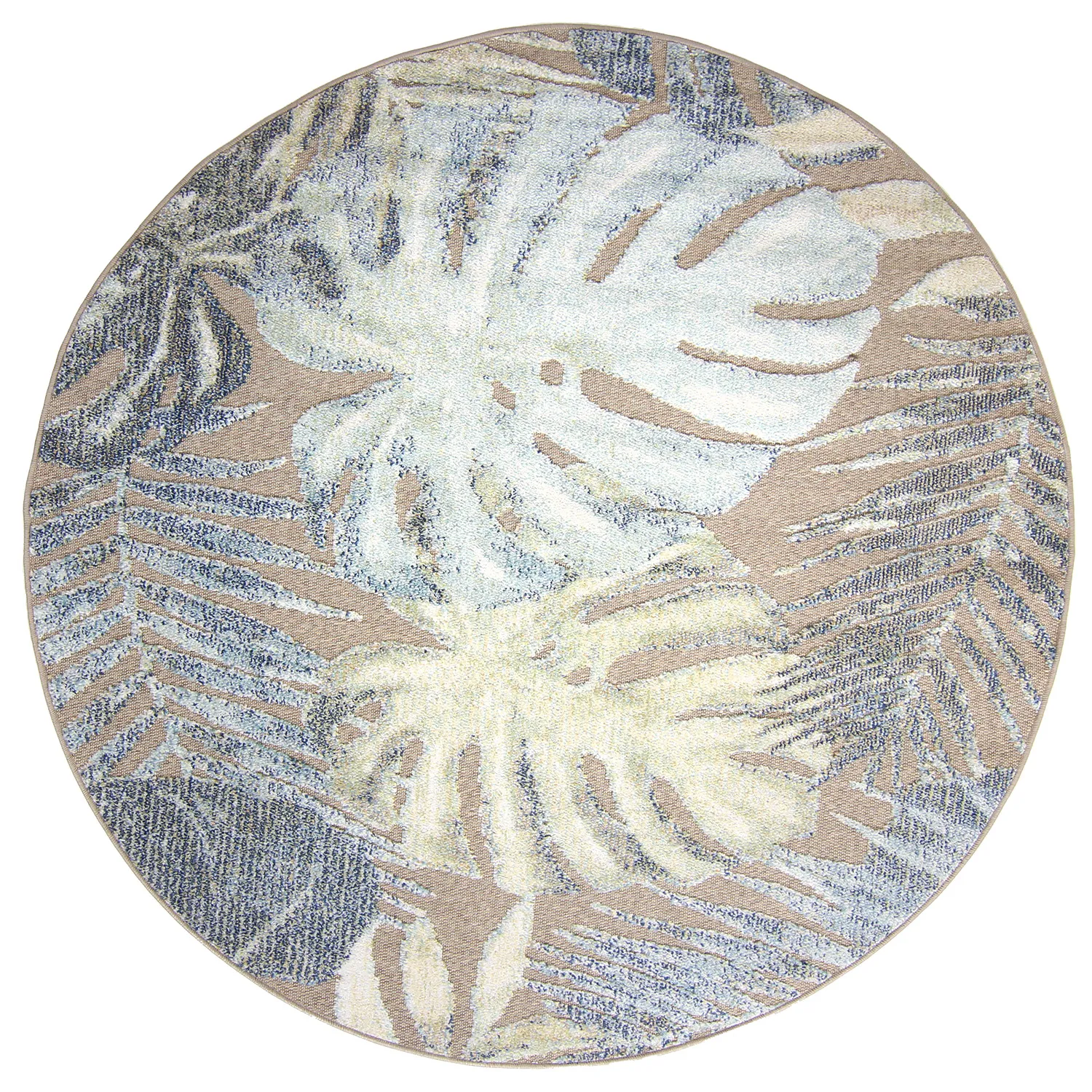 Round Rug - Indoor/Outdoor Maui (beige/multi) 3 Round Rug - Indoor/Outdoor Maui (beige/multi)