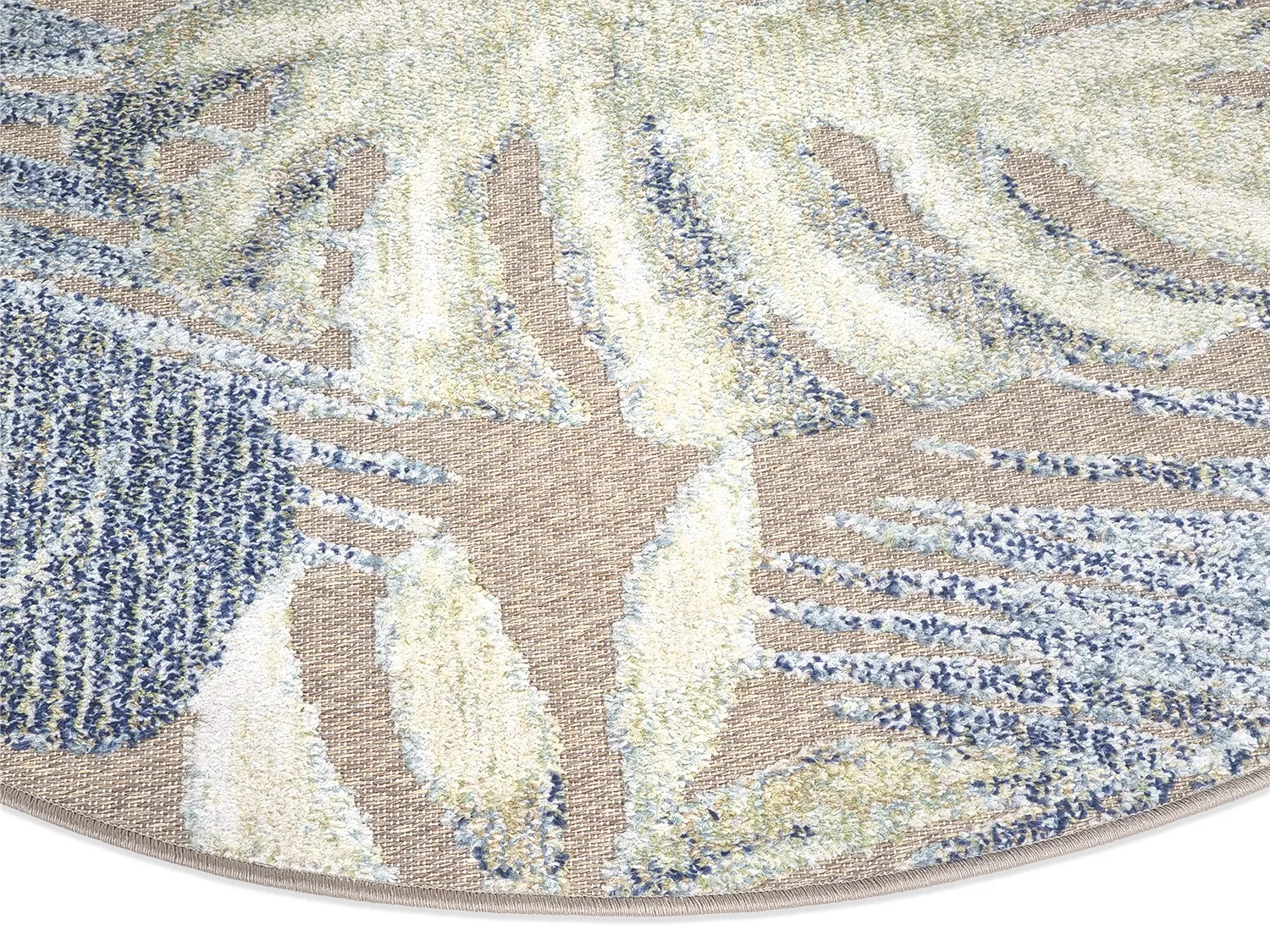 Round Rug - Indoor/Outdoor Maui (beige/multi) 7 Round Rug - Indoor/Outdoor Maui (beige/multi) - Image 5