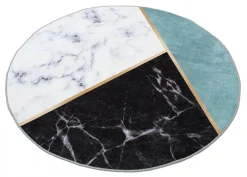 Round Rug - Savino (black/white/green) -Viscose Rugs Shop mi9dc91.jpg