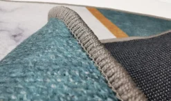 Round Rug - Savino (black/white/green) -Viscose Rugs Shop michae1 9801.jpg