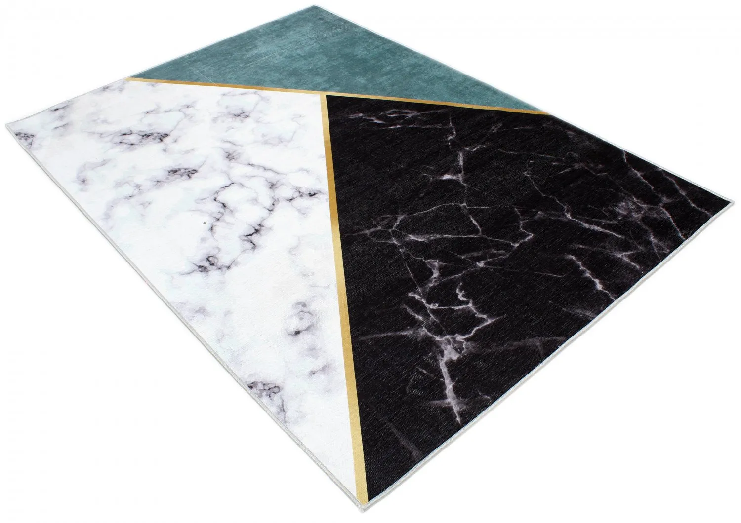 Wilton Rug - Savino (black/white/green) 6 Wilton Rug - Savino (black/white/green) - Image 4