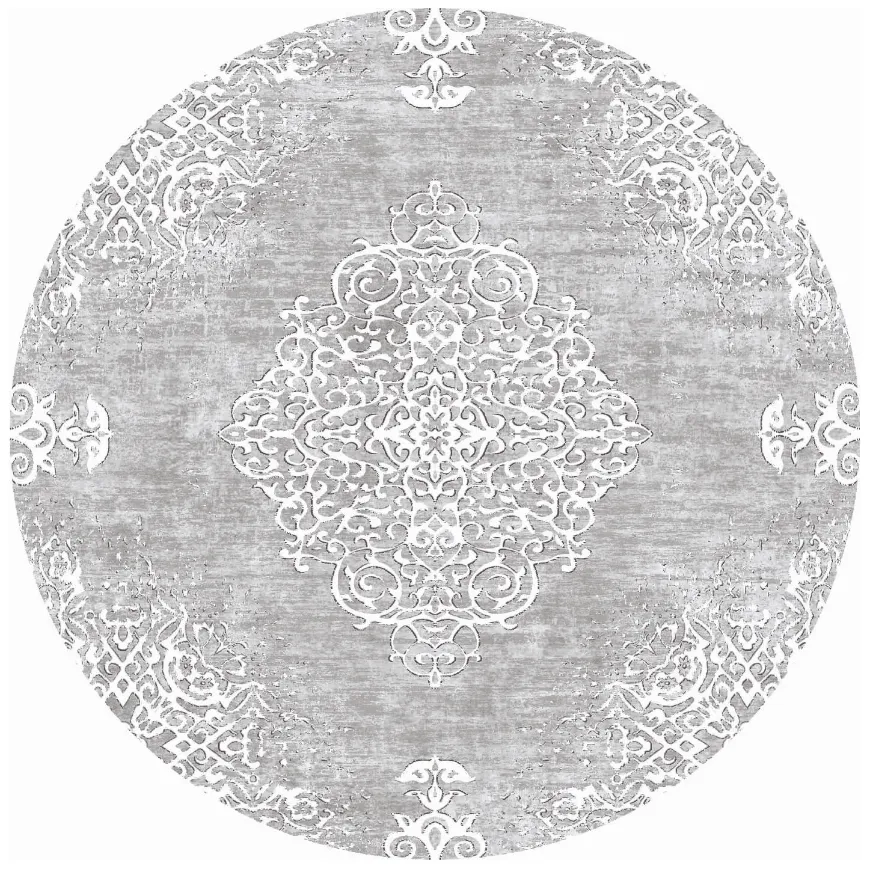 Round Rug - Milazzo (grey) 3 Round Rug - Milazzo (grey)