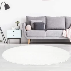 Round Rugs - Moda (white) -Viscose Rugs Shop moda 2080 cream rund raum.jpg