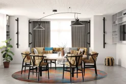 Round Rug - Foggia (multi) -Viscose Rugs Shop multi10a .jpg 1