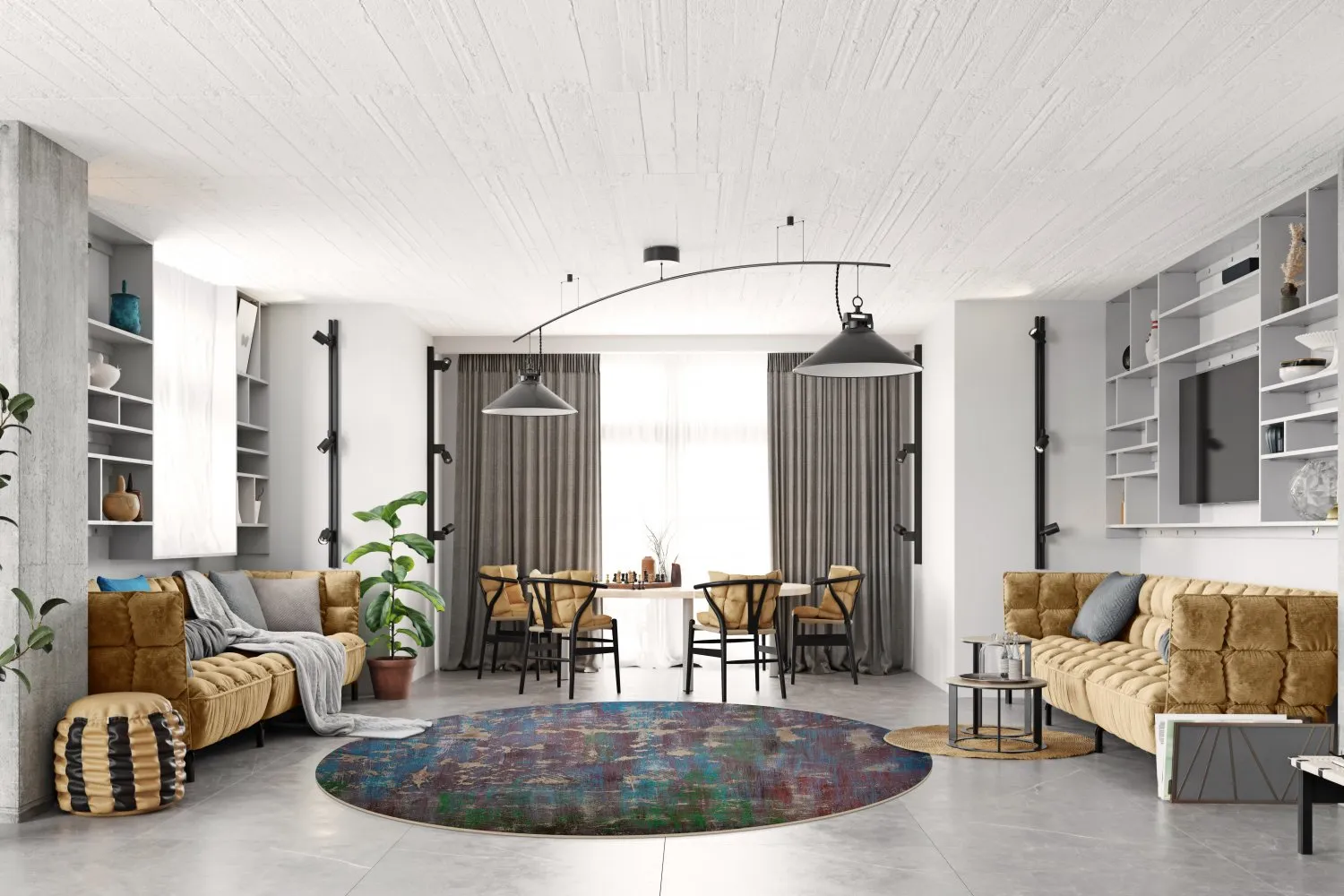 Round Rug - Aviano (multi) 4 Round Rug - Aviano (multi) - Image 2